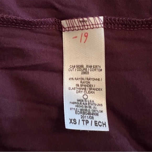 New Ella Moss Jersey Knit Dress SZ XS Purple + Fuchsia - Picture 12 of 12